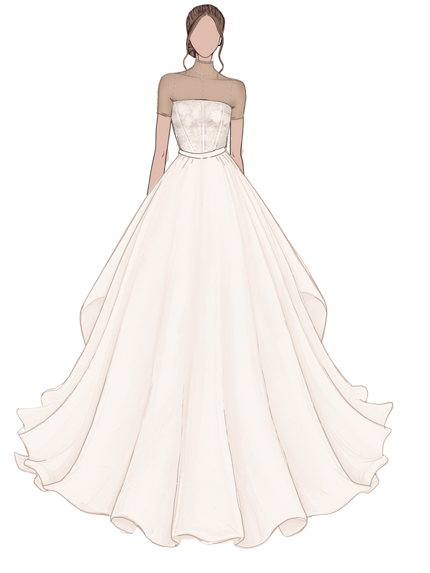 an illustration of a person in a wedding dress